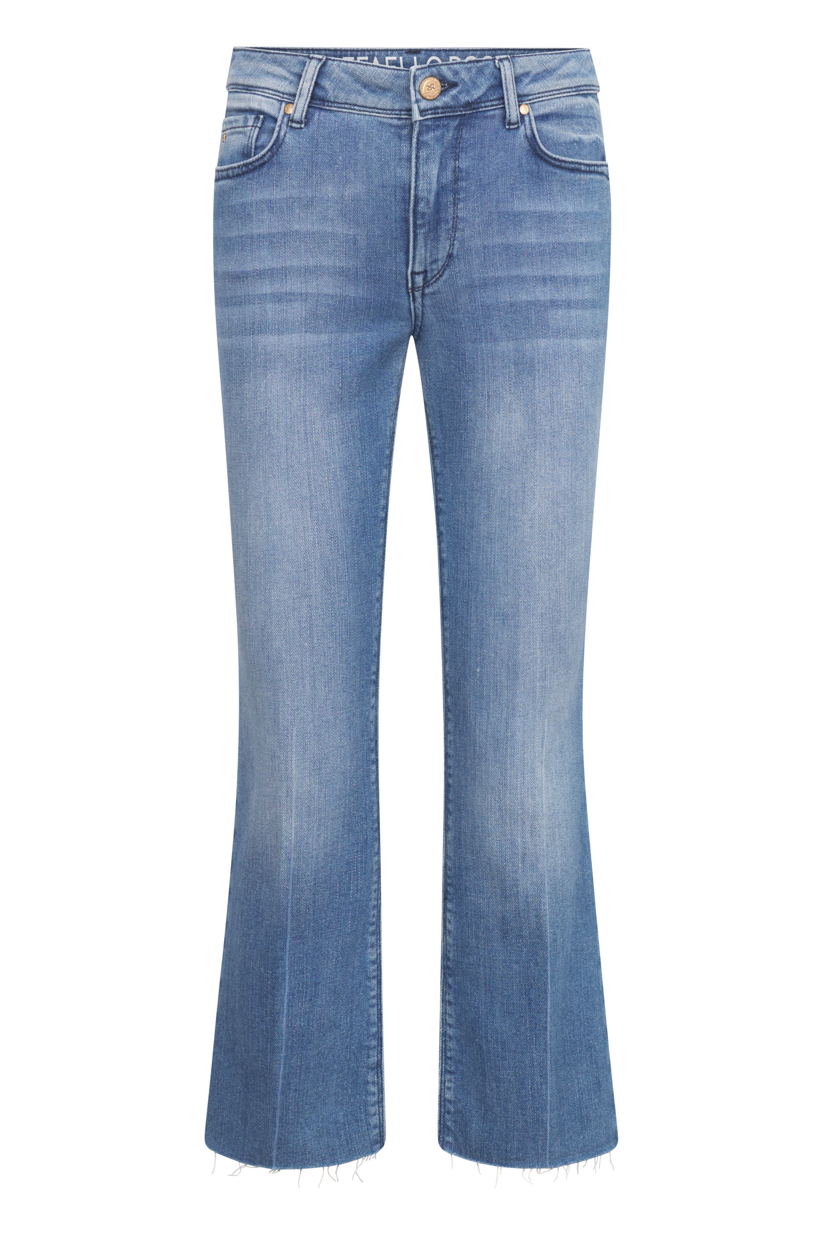 「RT-103612」 5-Pocket Slim verkürzt -6/8 Mid Waist blau: VIC 6/8 CROPPED by